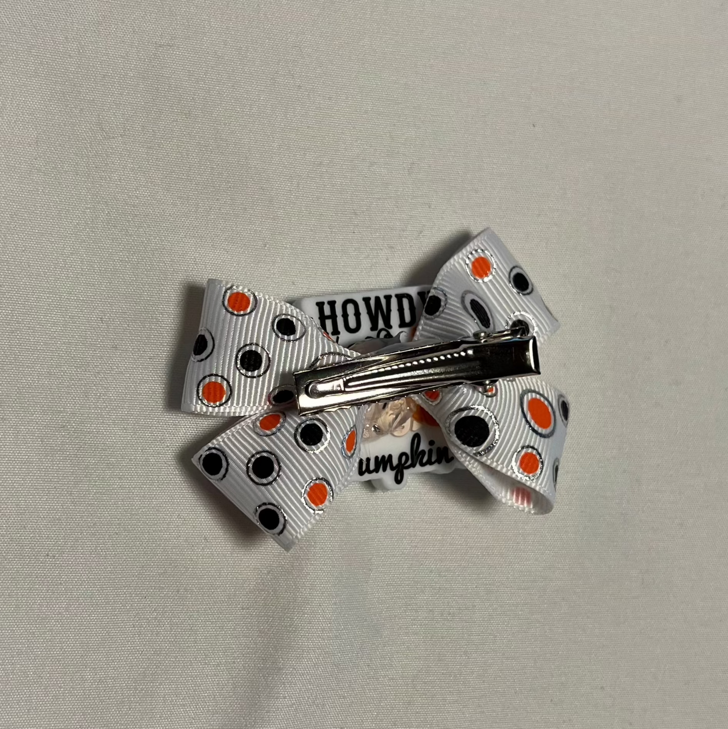 Howdy Pumpkin Bow Clips