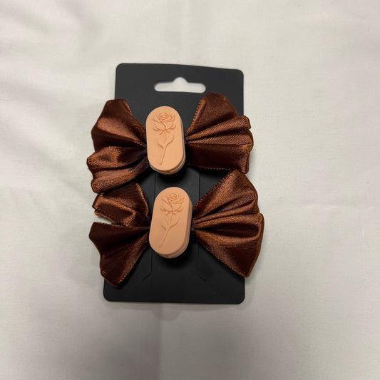 Mini Bloom Brown Bow Set