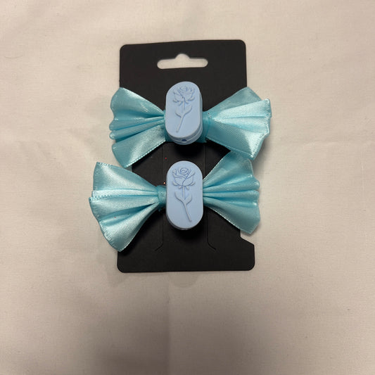 Mini Bloom Blue Bow Set