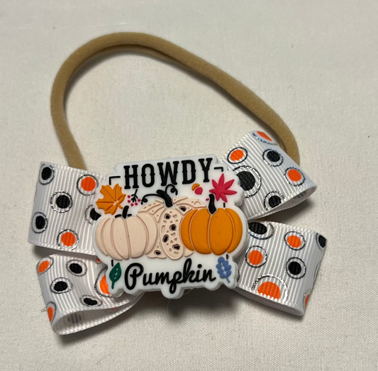 Howdy Pumpkin Bow Band